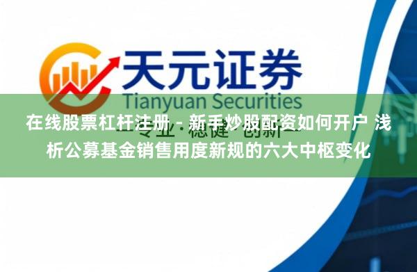 在线股票杠杆注册 - 新手炒股配资如何开户 浅析公募基金销售用度新规的六大中枢变化