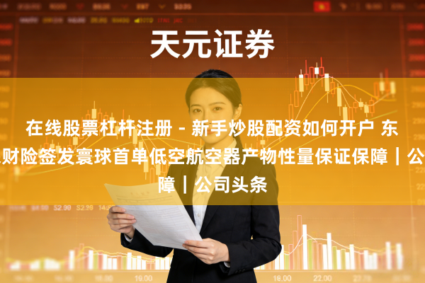 在线股票杠杆注册 - 新手炒股配资如何开户 东谈主保财险签发寰球首单低空航空器产物性量保证保障｜公司头条